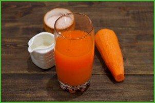 Морковный сок со сливками - фото шаг 5