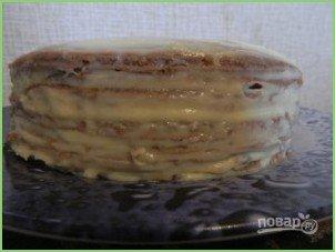 Быстрый торт на сковороде с заварным кремом - фото шаг 17