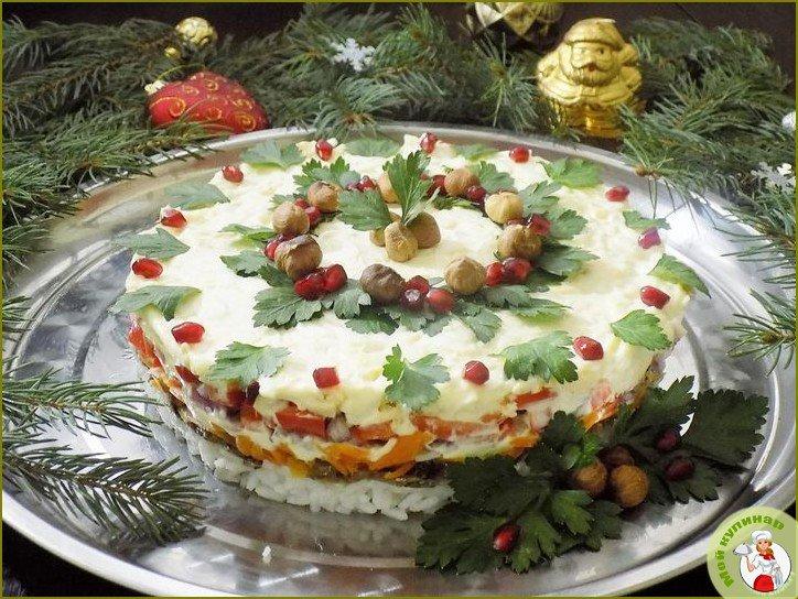 Салат со шпротами и рисом рецепт с фото очень вкусный с