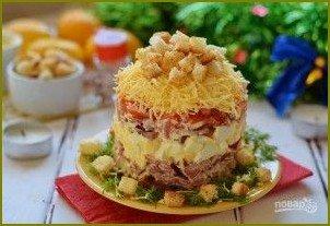Мясной салат с колбасой - фото шаг 7