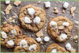 Песочное печенье с шоколадом и маршмеллоу - фото шаг 14