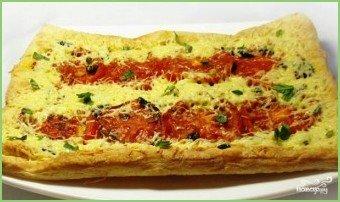 Пирог с жареными помидорами и маслинами - фото шаг 7