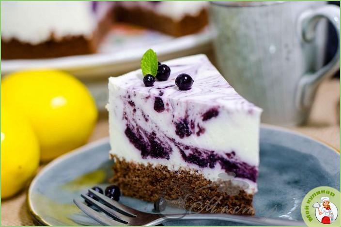 Чернично-йогуртовый торт