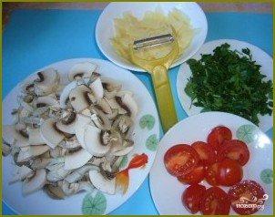 Салат с жареными грибами и сыром - фото шаг 3