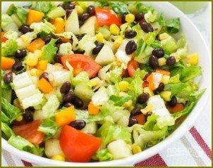 Быстрый салат с овощами и фасолью - фото шаг 4
