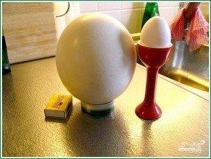Яичница из страусиного яйца