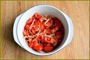 Салат из баклажанов с помидором и перцем - фото шаг 4