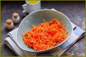 Постный салат с фасолью и корейской морковью - фото шаг 2