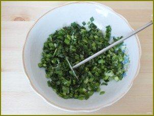 Постный салат с зеленым луком - фото шаг 2