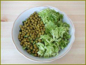 Постный салат с зеленым луком - фото шаг 3