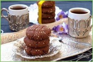 Песочное печенье с шоколадом и кунжутом - фото шаг 6