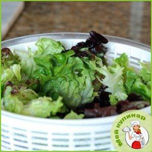 Весенний салат с французской заправкой - фото шаг 2