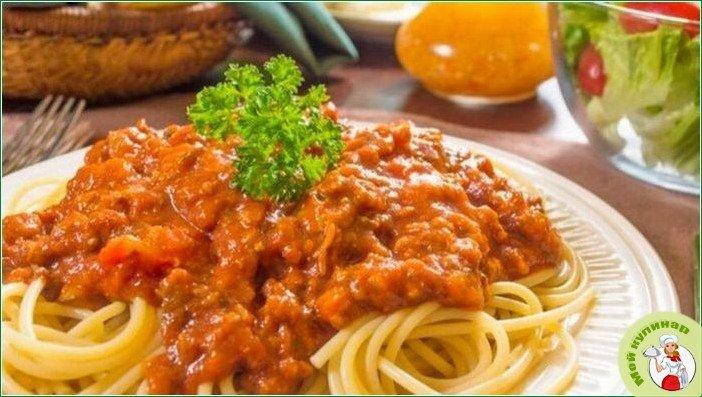 Подливка к спагетти с фаршем
