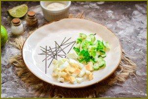 Грибной салат с сыром - фото шаг 3