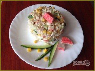 Крабовый салат с рисом - фото шаг 7