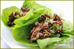 Азиатский салат со свининой и грибами - фото шаг 7