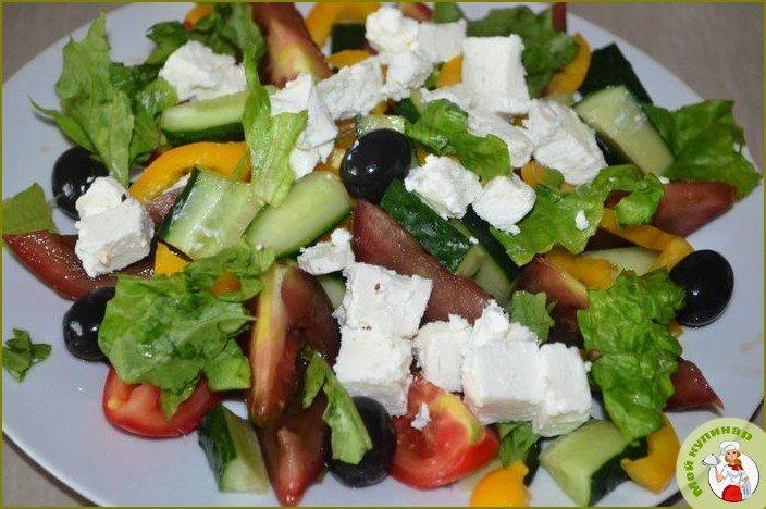 Греческий салат из огурцов