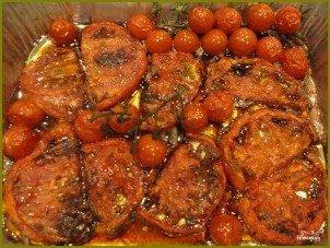 Салат из моцареллы и запечённых помидоров - фото шаг 4