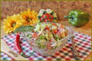 Постный салат с кальмарами - фото шаг 11