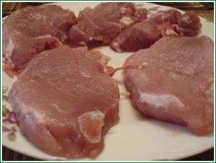 Ромштекс из свинины на сковороде