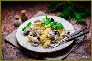 Салат с картошкой, грибами и курицей - фото шаг 6