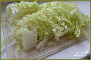 Греческий салат с пекинской капустой - фото шаг 1