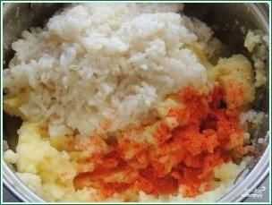 Картофельные котлеты с рисом