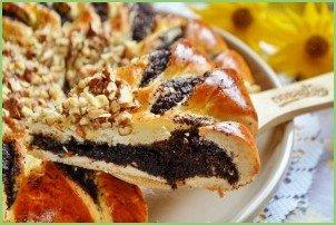 Пирог с шоколадной пастой, маком и орехами - фото шаг 11