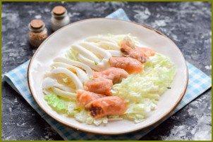 Салат из пекинской капусты с морепродуктами - фото шаг 5