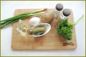 Картофельный салат с зеленым луком - фото шаг 1