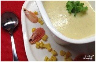 Кукурузный крем-суп с креветками - фото шаг 5