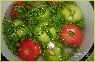Малосольные помидоры по-армянски с чесноком - фото шаг 4