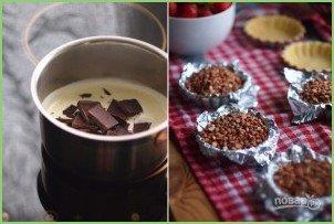 Корзинки с шоколадным ганашем и ягодами - фото шаг 3