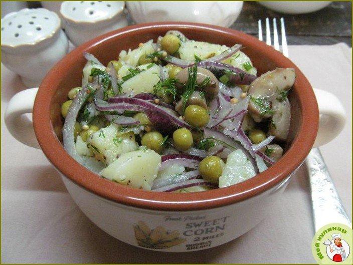 Салат с грибами и картошкой