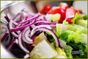 Греческий салат - фото шаг 6