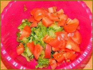 Яблочный салат с зеленью - фото шаг 2