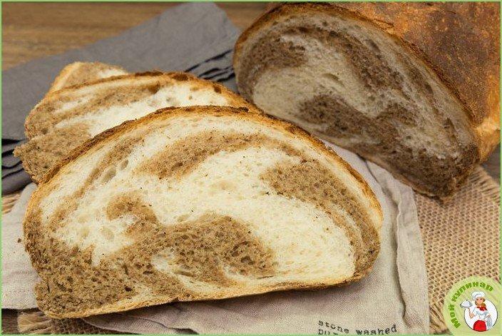 Мраморный хлеб - фото шаг 1