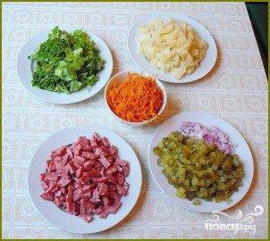 Салат с колбасой - фото шаг 4