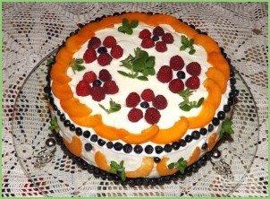 Торт бисквитный с фруктами - фото шаг 9