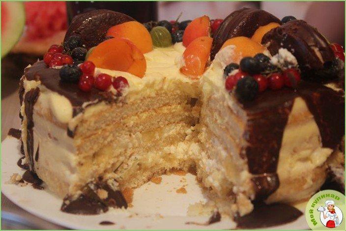 Вкусный торт на День рождения - фото шаг 1