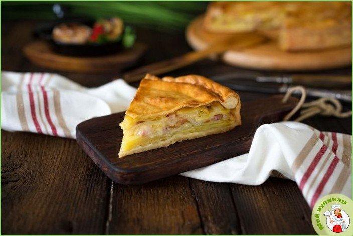 Пирог с картофелем, беконом и сыром - фото шаг 1