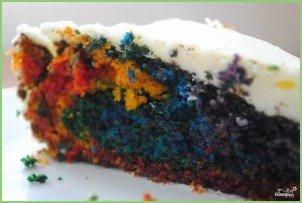 Торт Радуга с пищевыми красителями - фото шаг 8
