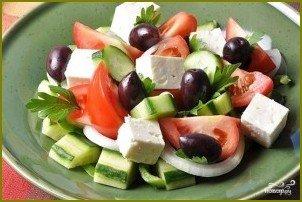 Греческий салат с фетой - фото шаг 9