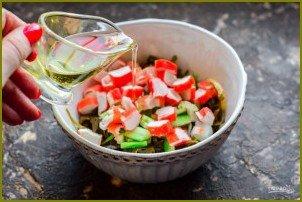 Постный салат с морской капустой - фото шаг 6