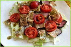 Салат с зеленым омлетом и говядиной гриль - фото шаг 6