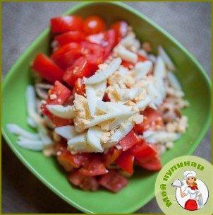 Салат с мидиями и помидорами - фото шаг 4