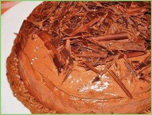 Шоколадный торт с шоколадной стружкой - фото шаг 7