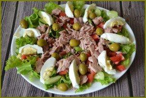 Овощной салат с тунцом - фото шаг 5
