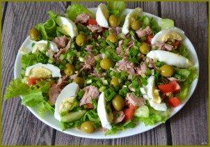 Овощной салат с тунцом - фото шаг 6