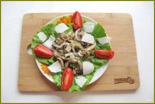 Теплый салат из шампиньонов с топинамбуром - фото шаг 9